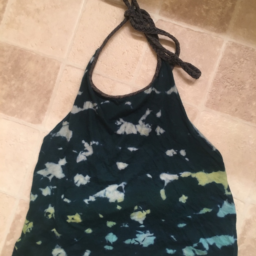 Cropped Tie-Dyed Halter Top